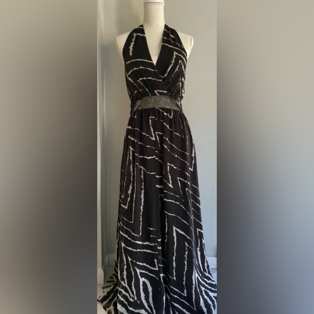 Express Black and White Maxi Dress
